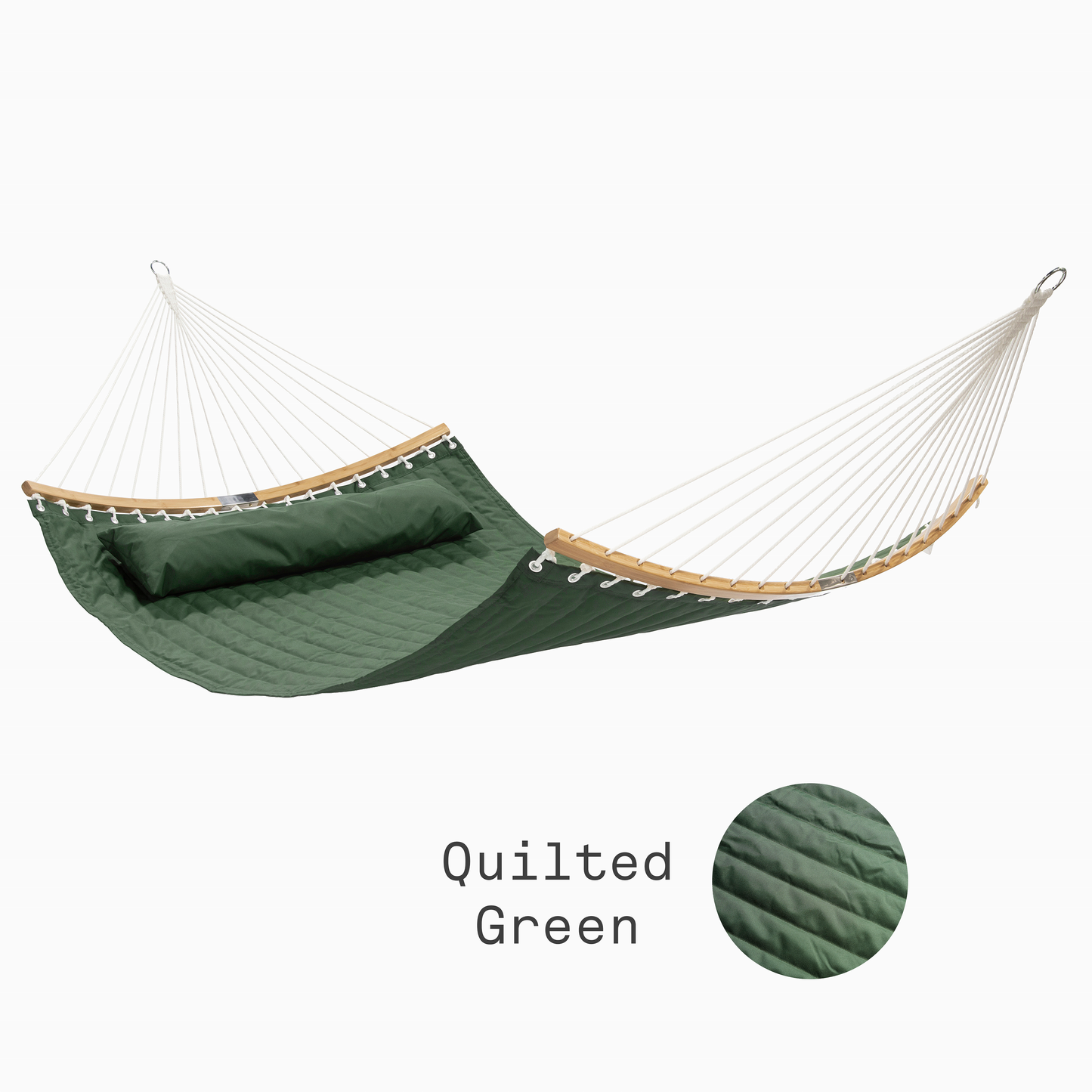 Fargo Quilted - Green Recycled Polyester Hammock for Patio - (55" x 82")