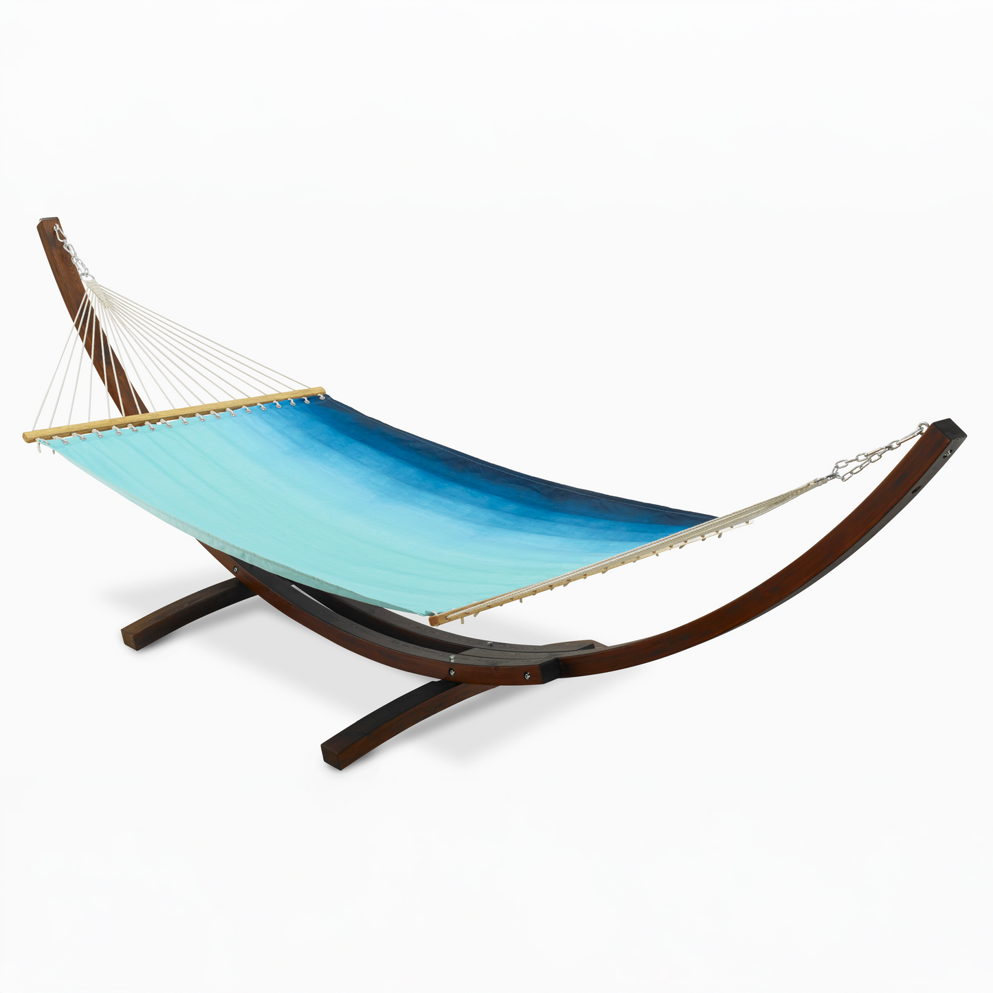 Big Sur - Teal Ombre Recycled Polyester Hammock for Patio - (55" x 82")