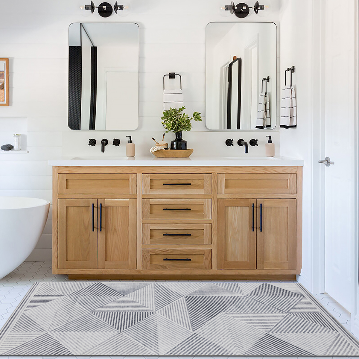 Gray Ivory Area Rug, product view angle 31