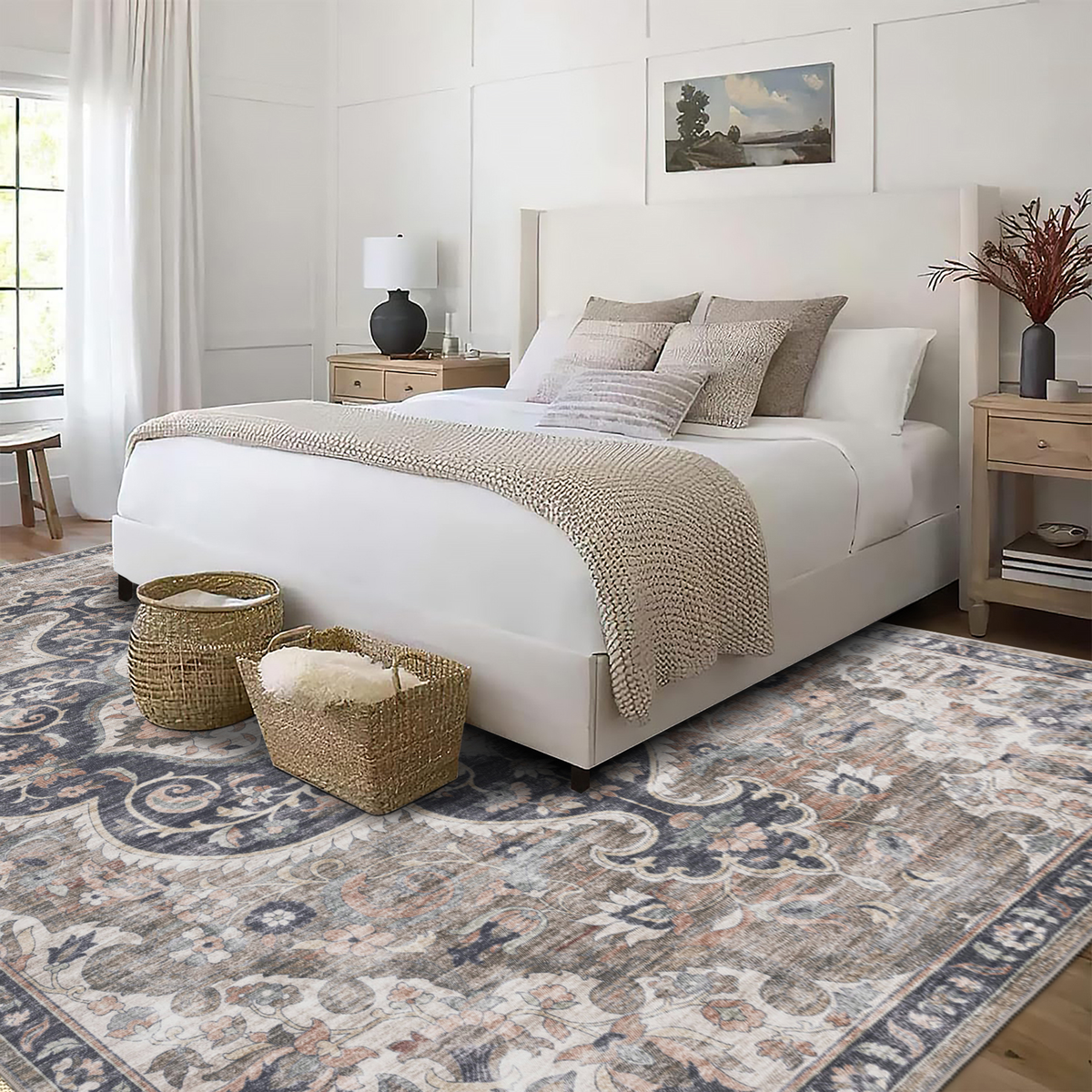 Brown Beige Ivory Area Rug, product view angle 27