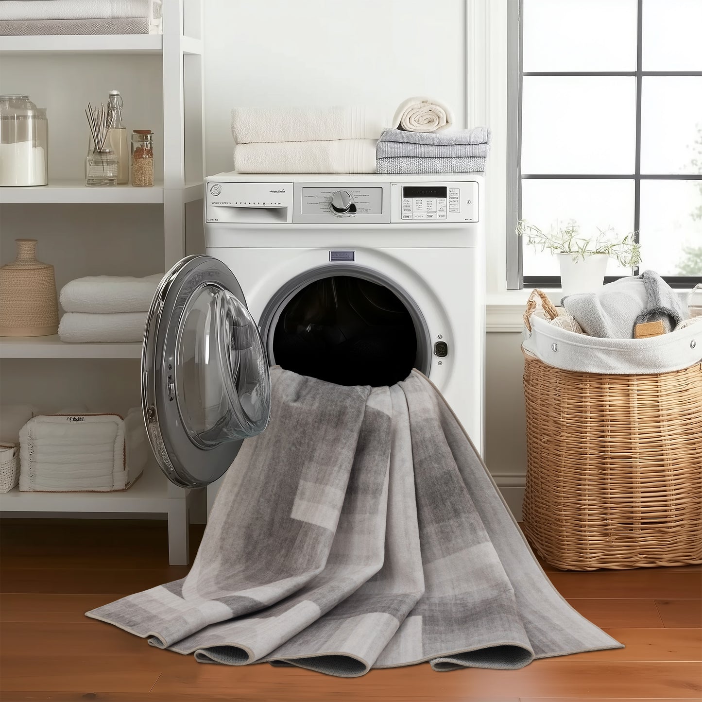 Lyra Modern - Beige ReaLife Machine Washable Rugs