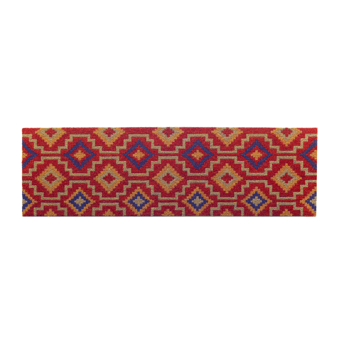 Lhasa Kilim Red Doormat, flat product shot, Lhasa Kilim Red tones