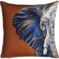 Elephant - Orange  Double Sided Indoor/Outdoor Pillow for Patio (20" x 20") FINAL SALE