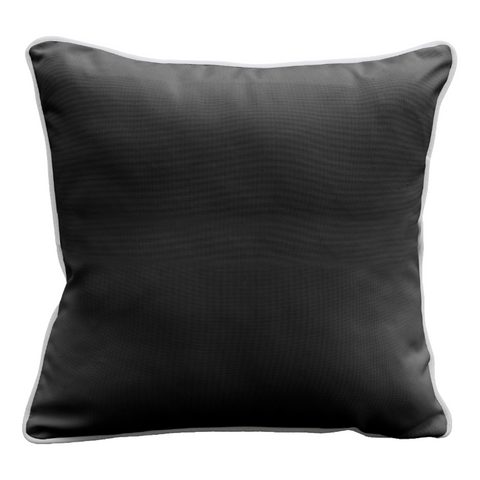 Black with White Piping