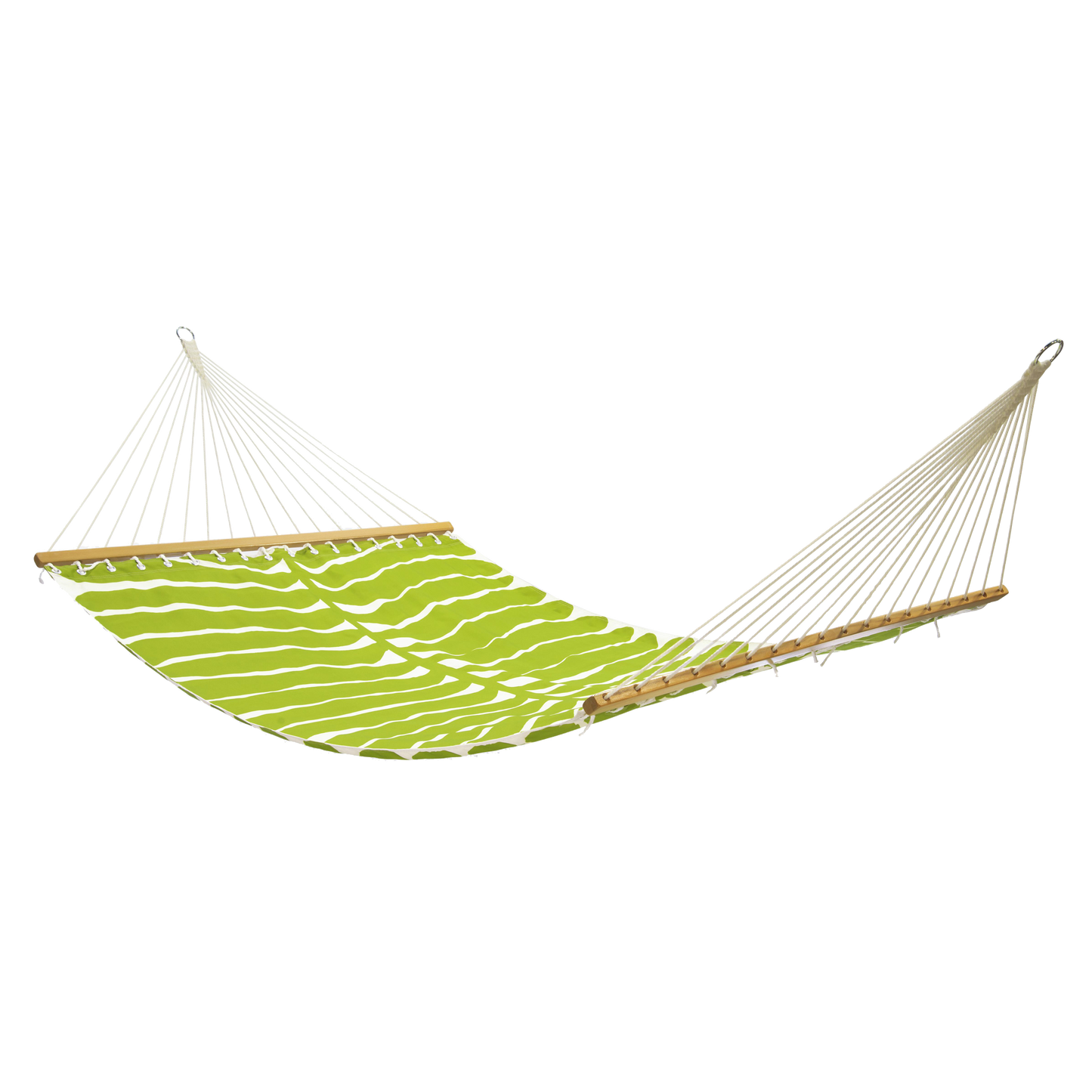 Hilo - Green Tropical Leaf Recycled Polyester Hammock for Patio - (55" x 82")