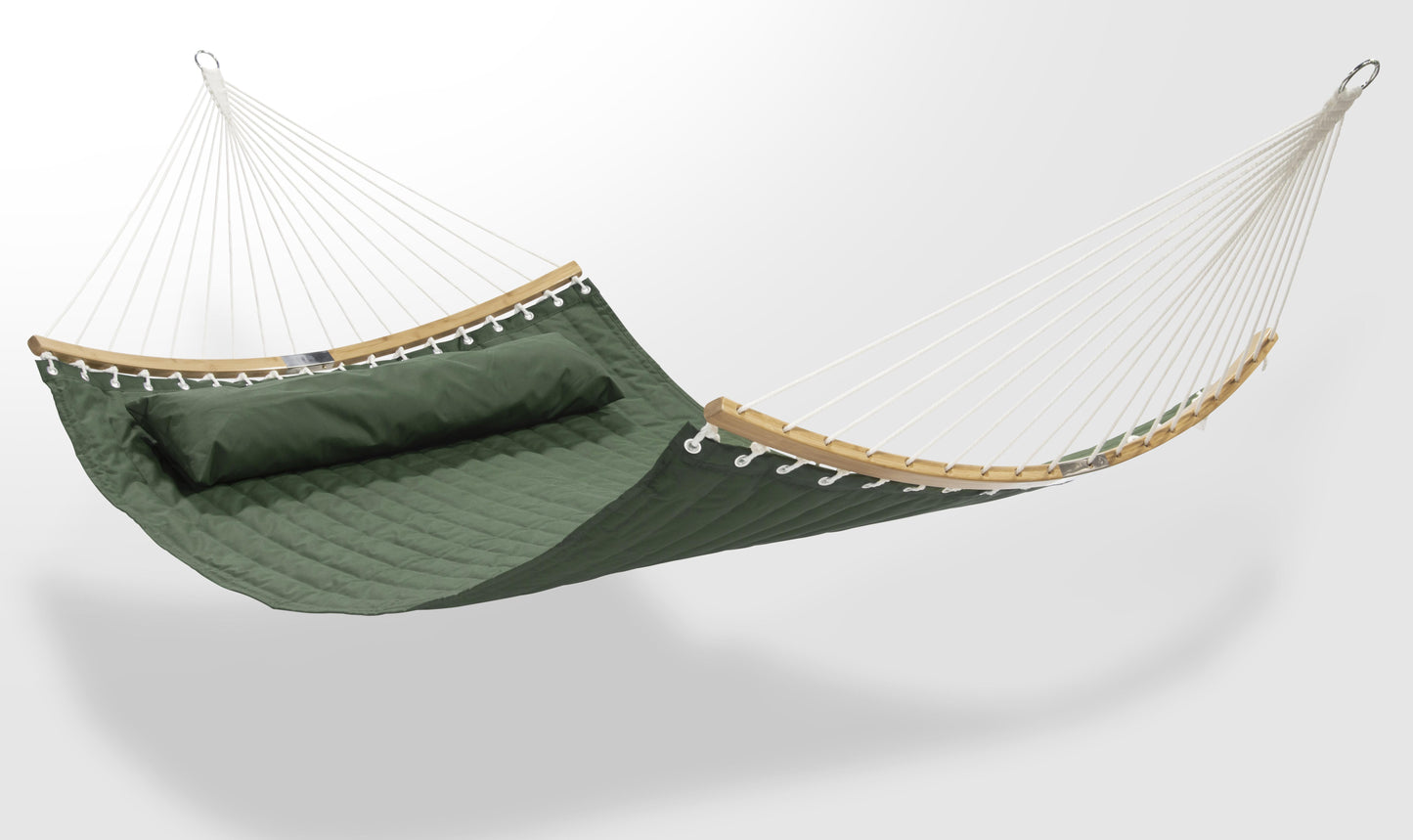 Fab Habitat Indoor Outdoor Hammock - Fargo Green Quilted