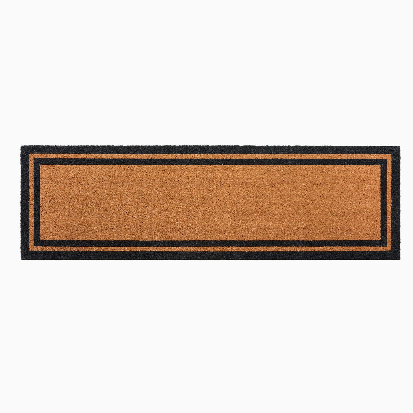 Double Black Border Doormat (18" x 60" Non-Slip) Natural Rubber, Durable