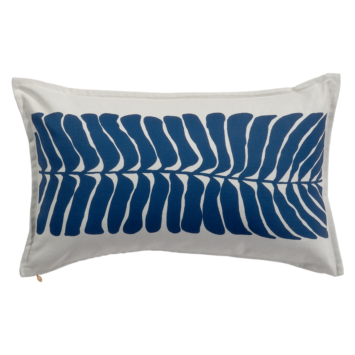 Blue Outdoor Pillow, reverse back view, alternate angle