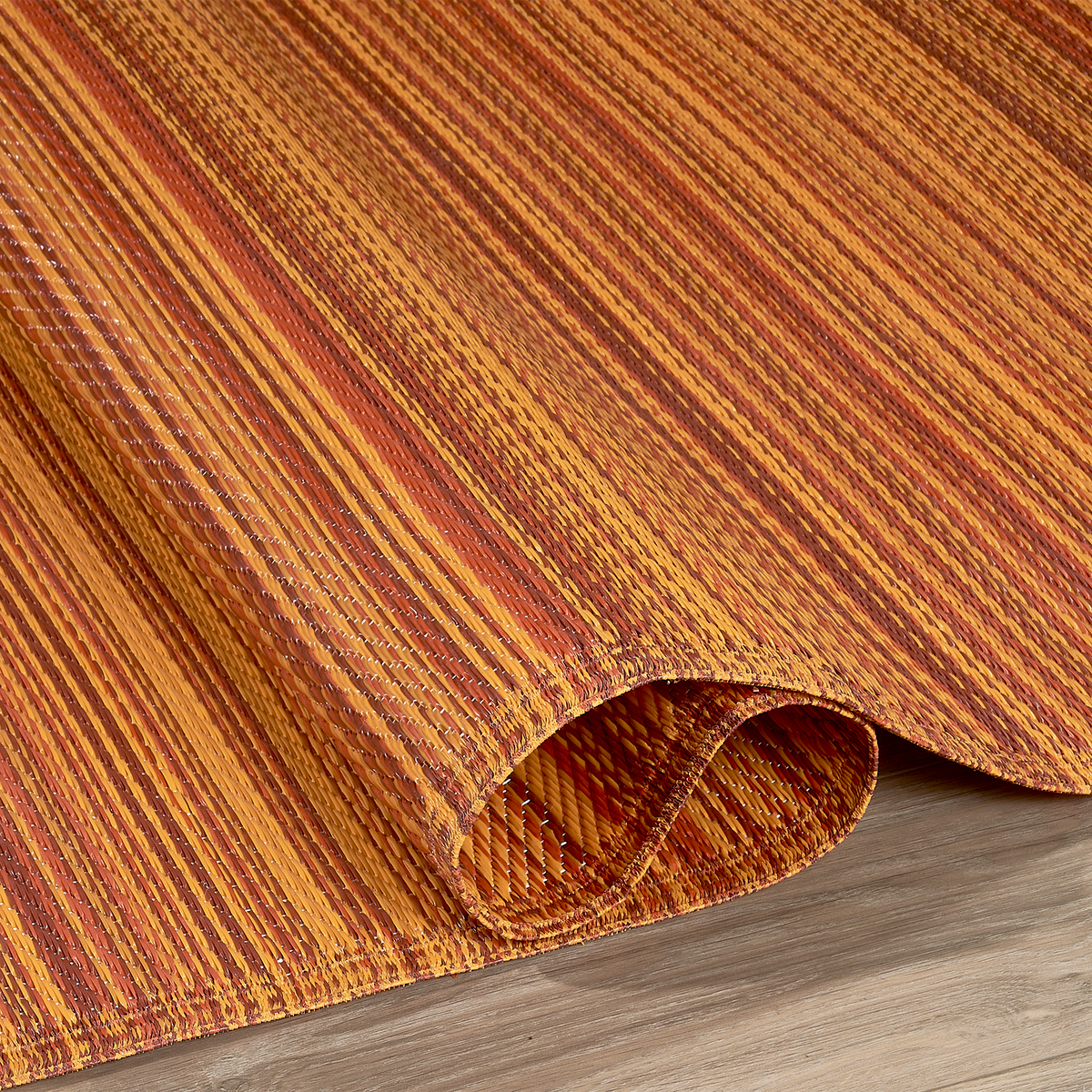 Terracotta Outdoor Rug, close-up of pile texture