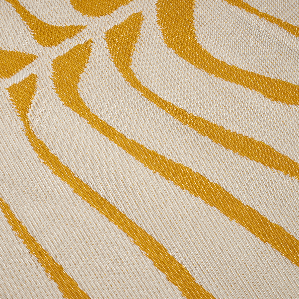 Honey Outdoor Rug, close-up of weave texture, Honey tones