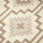 Texture close-up of mocha diamond outdoor rug reverse side weave