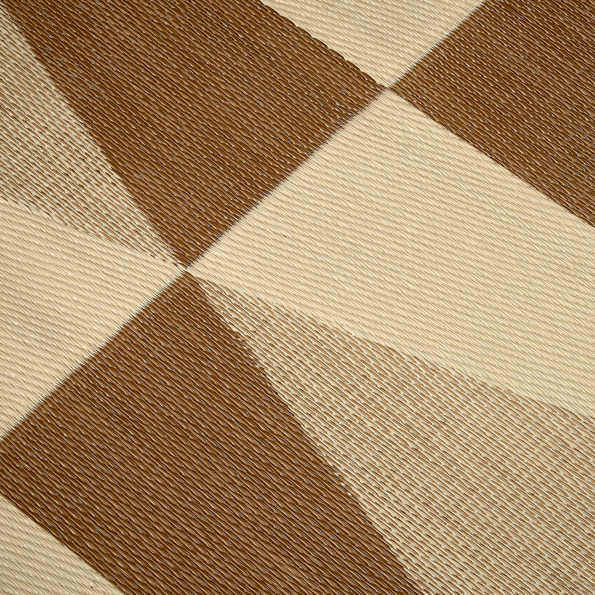 Natural Modern Geometric Outdoor Rug, close-up of weave texture