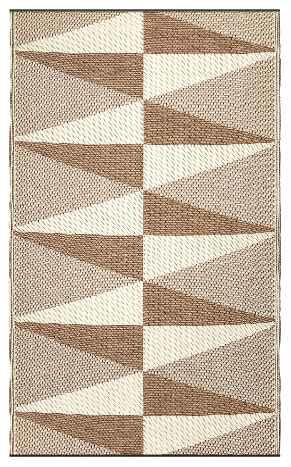Natural Modern Geometric Outdoor Rug, product view angle 3