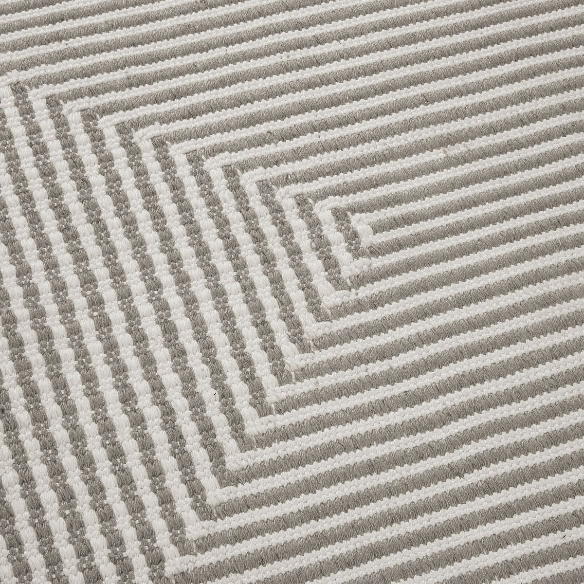 Gray Modern Outdoor Rug, close-up of weave texture, Grey tones
