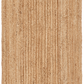 Full view of natural braided jute area rug in runner size