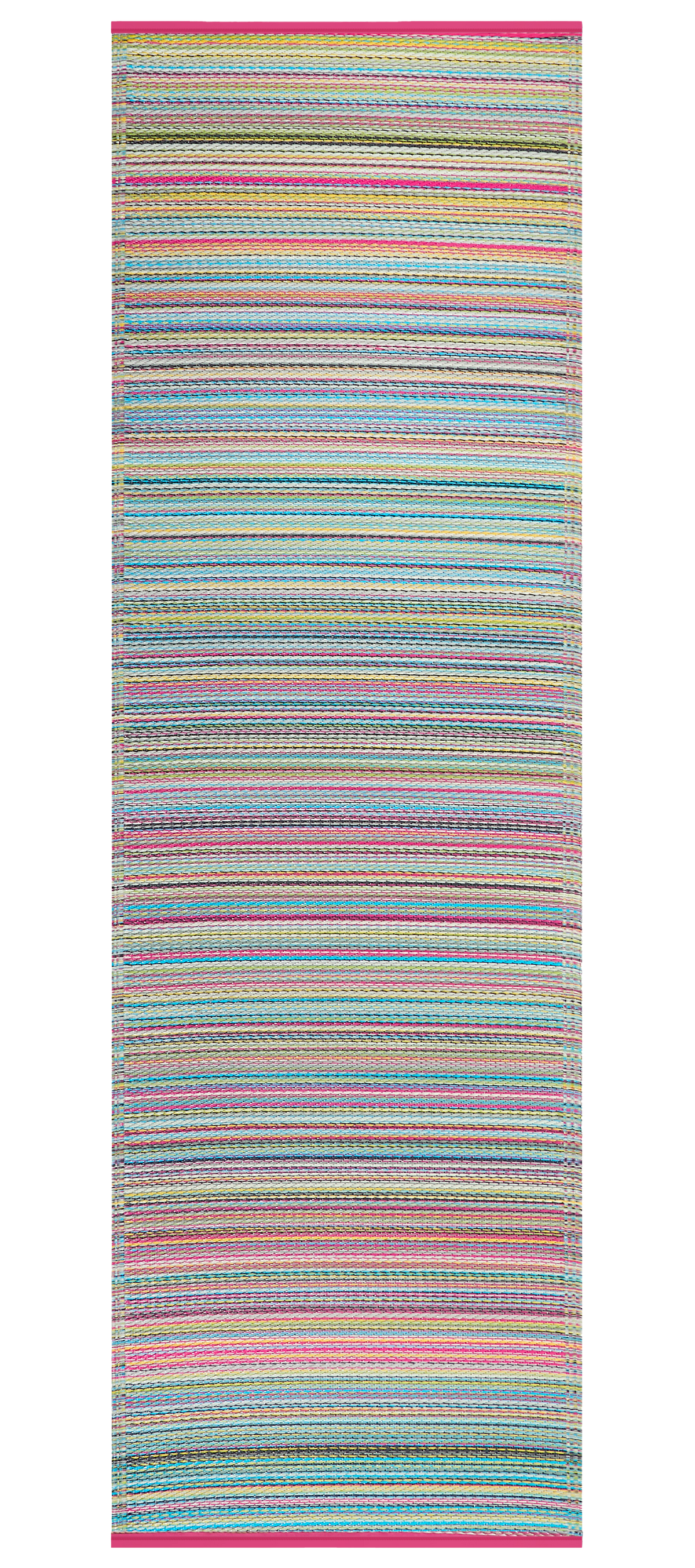 Candy Outdoor Rug, size view of rug laid flat 2.5x8