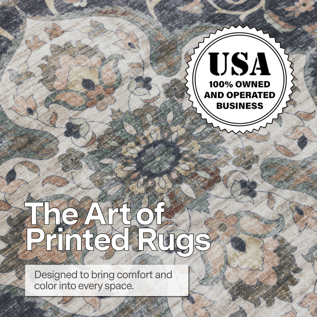 Brown Beige Ivory Area Rug, product view angle 19
