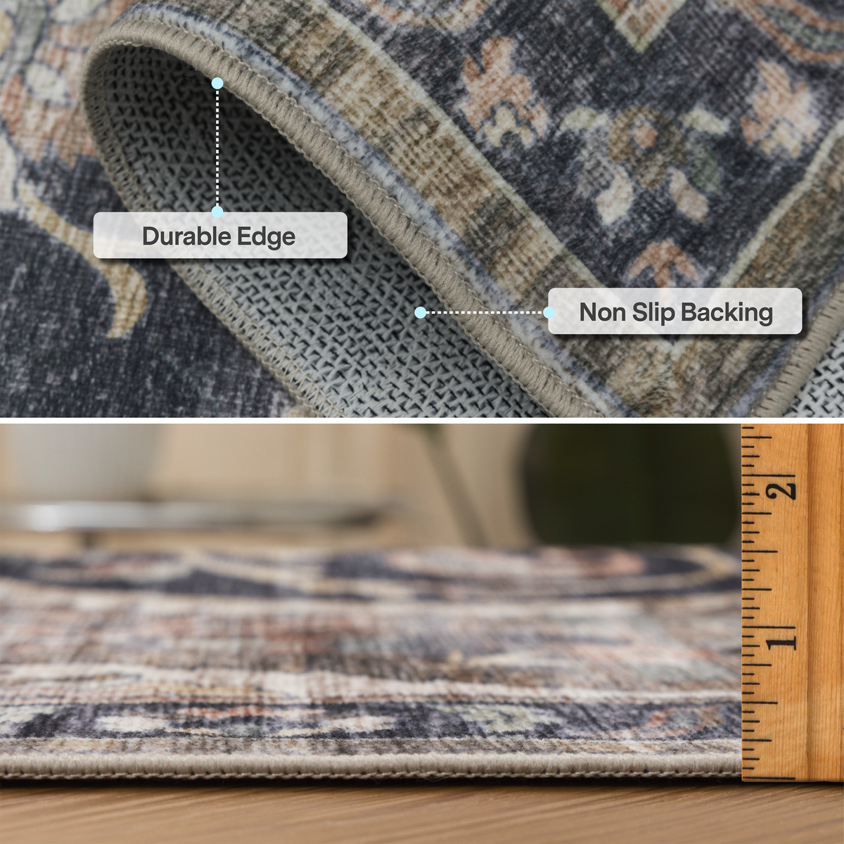 Brown Beige Ivory Area Rug, product view angle 20