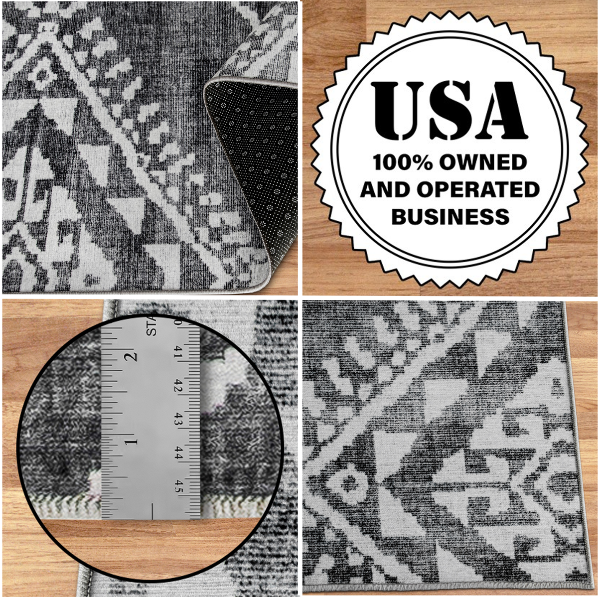 Gray Area Rug, product view angle 18
