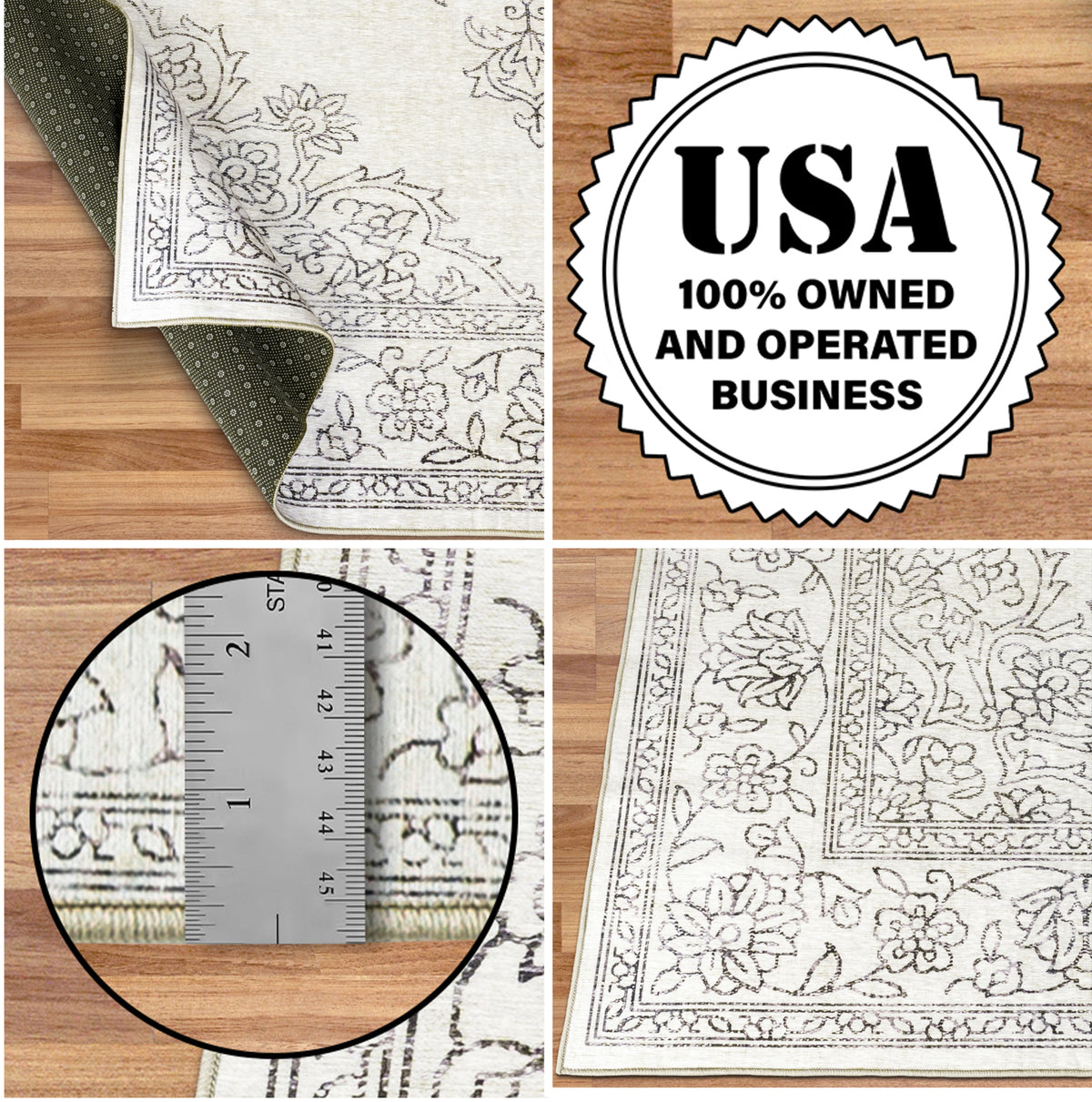 Ivory Area Rug, product view angle 17