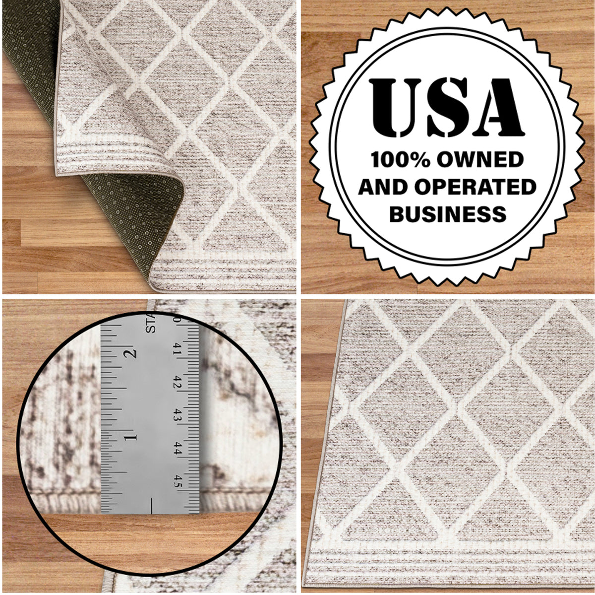 Light Beige Ivory Area Rug, product view angle 17