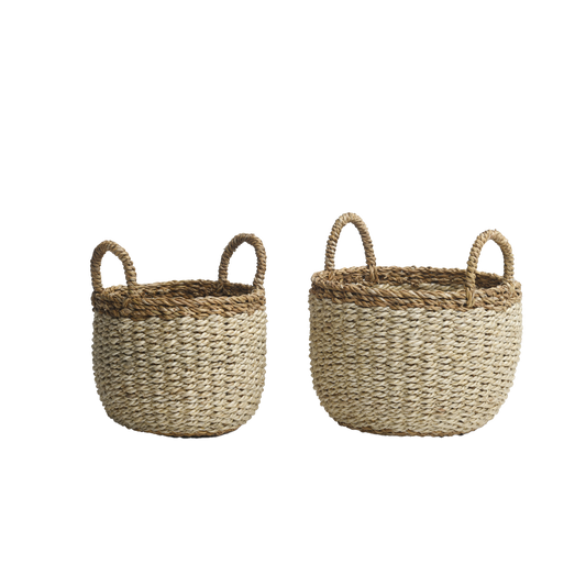 Dakoro - Ivory Storage Basket Set with Handle