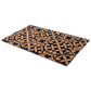 Angled view of large blue tile coir doormat