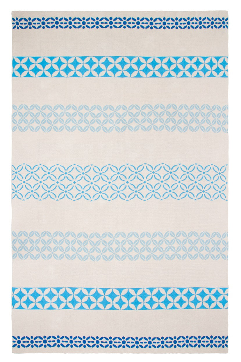 Riverway - Blue Reversible Cotton Throw Blanket 50" x 70"