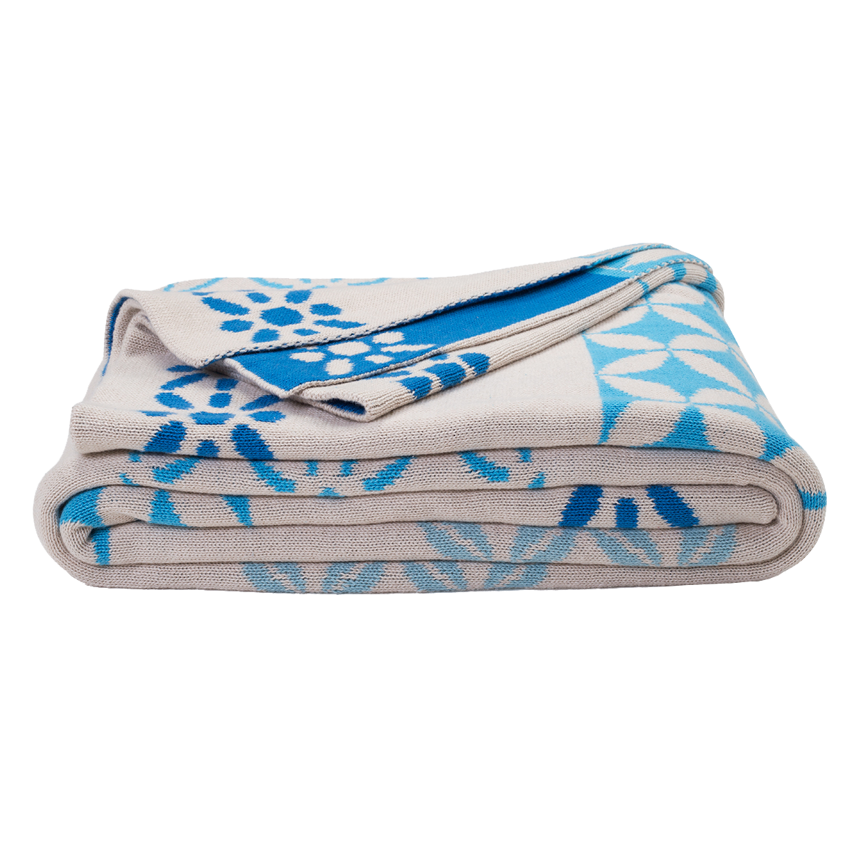 Riverway - Blue Reversible Cotton Throw Blanket 50" x 70"