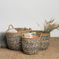 Ebony - Natural and Black Storage 3 piece Basket Set