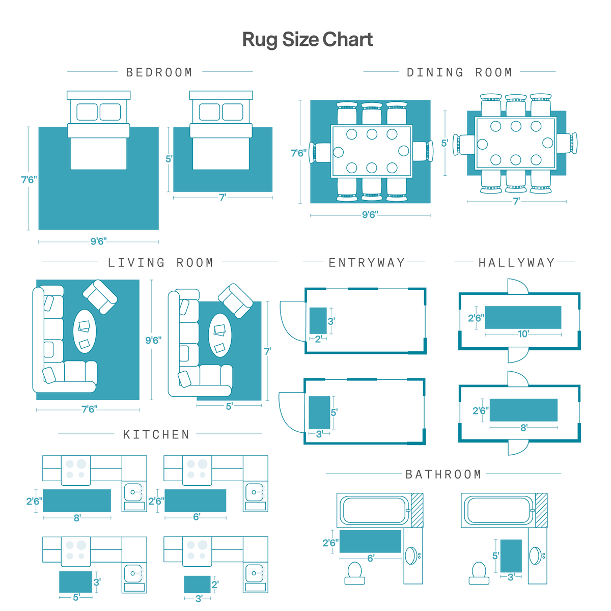 Blue Ivory Area Rug, product view angle 23