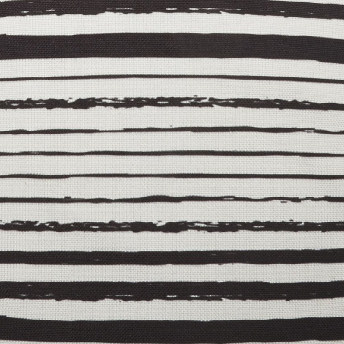 Munich - Black Stripe Stain Resistant Indoor/Outdoor Pillow for Patio (20" x 20")