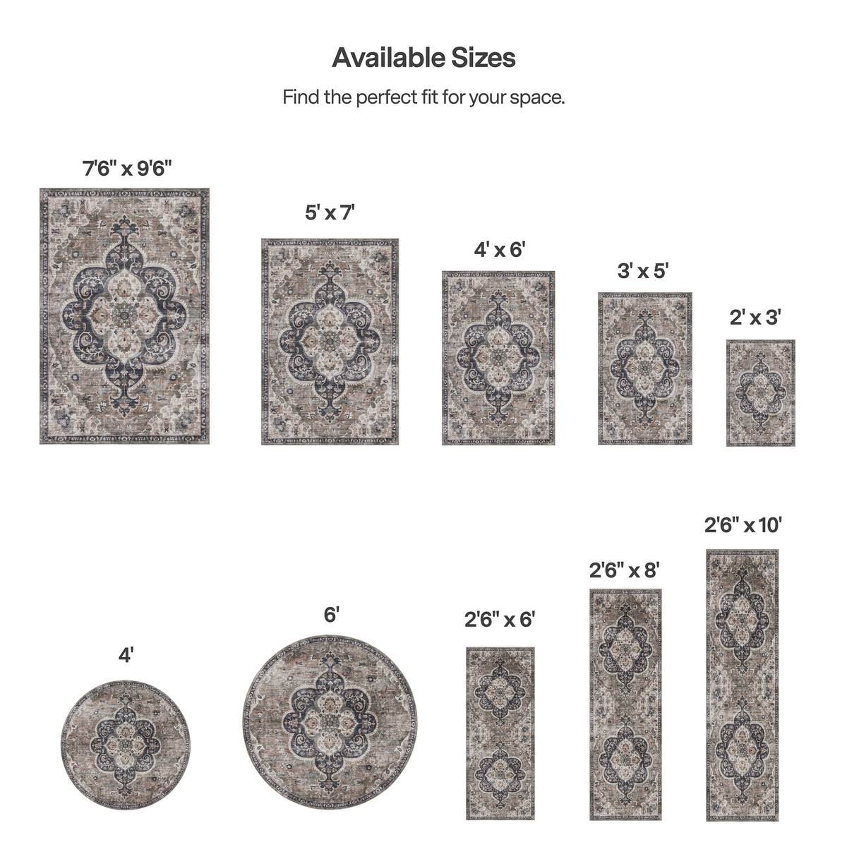 Brown Beige Ivory Area Rug, product view angle 25