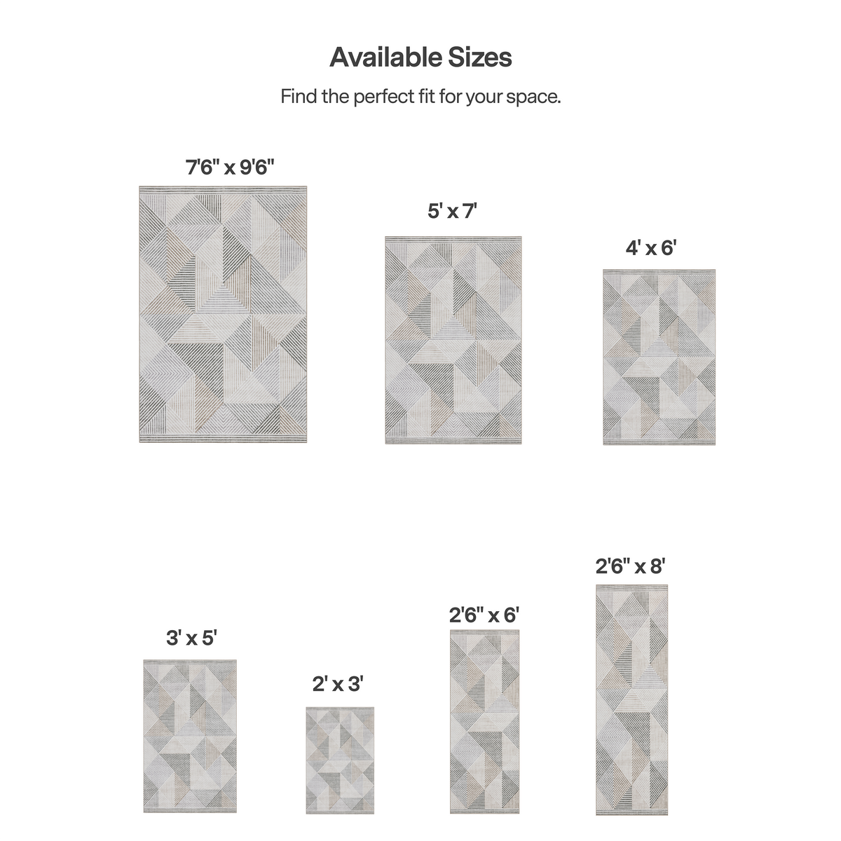 Beige Ivory Area Rug, product view angle 29