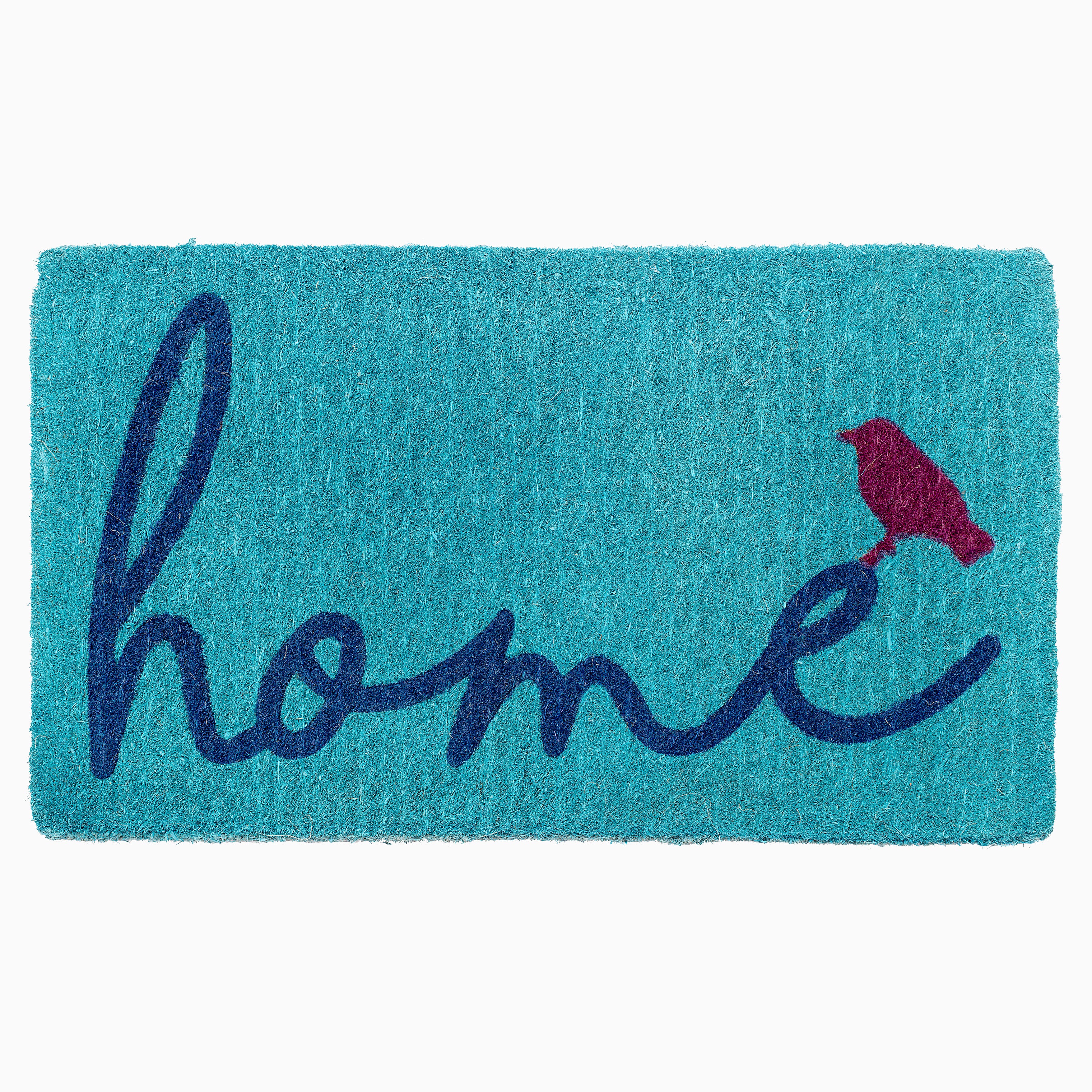 A Bird Perched on Home Doormat Handwoven, Durable