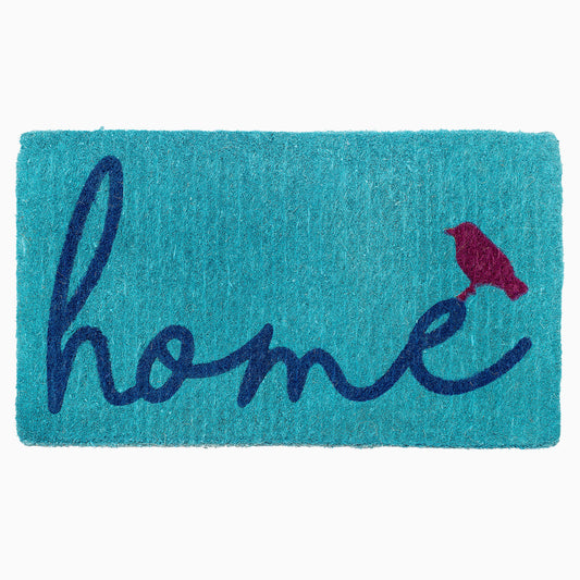 A Bird Perched on Home Doormat Handwoven, Durable