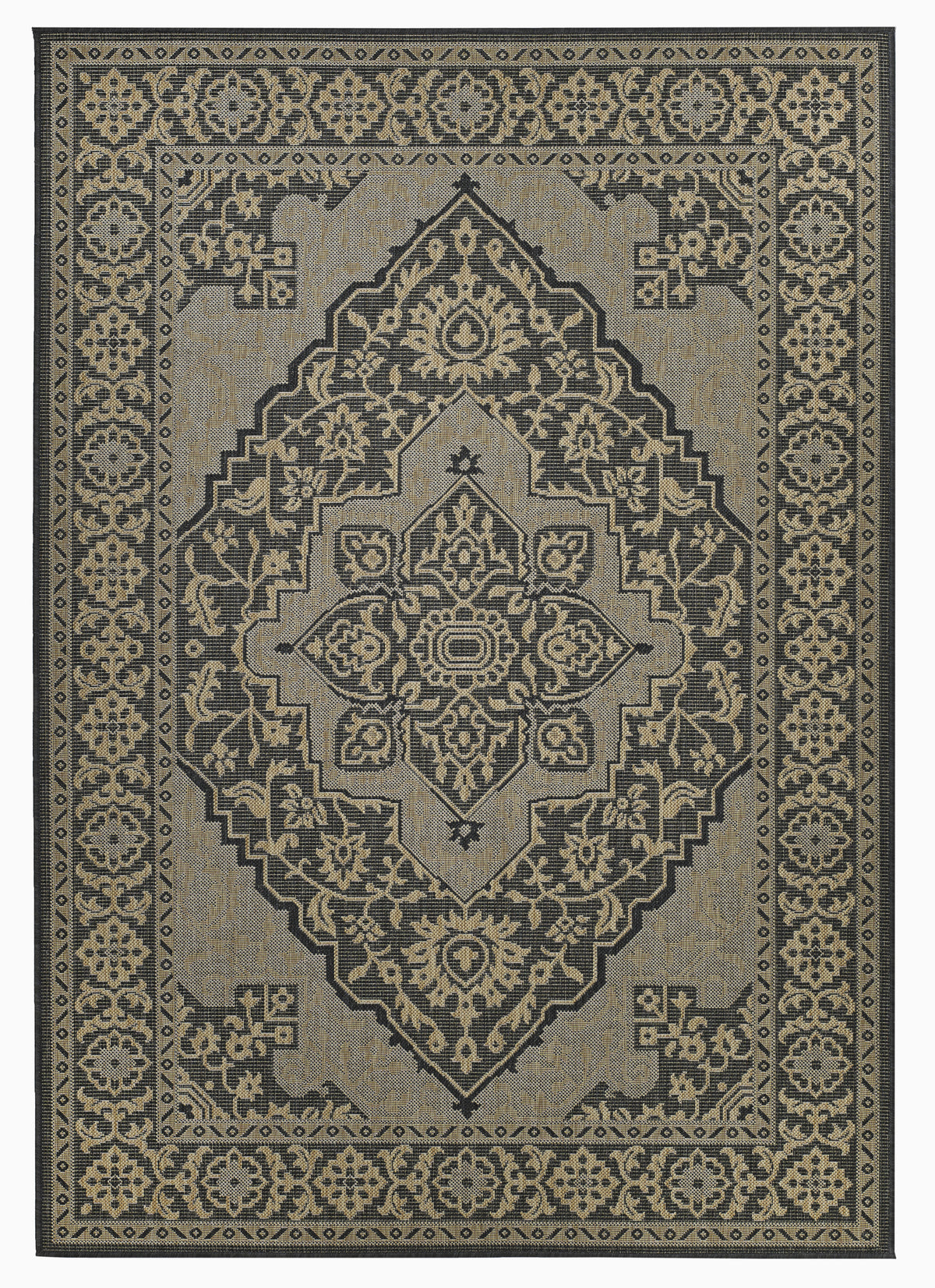 Charcoal Outdoor Rug, product view angle 2