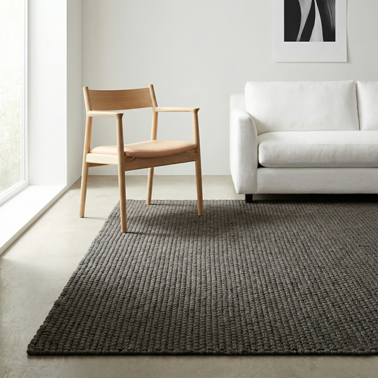 Charcoal Outdoor Rug, lifestyle patio scene