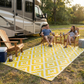 Yellow & White Area Rug, lifestyle room scene