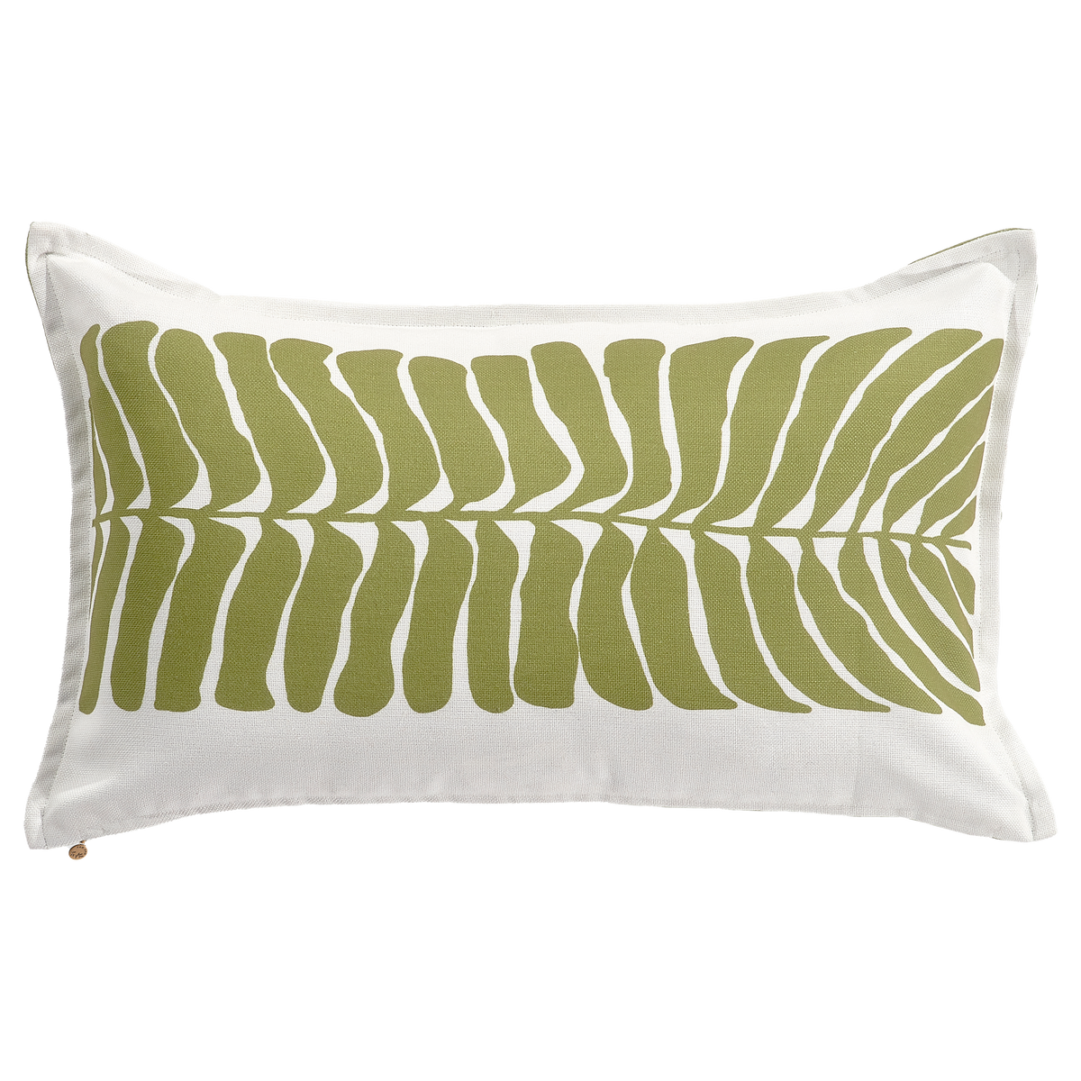 Green Outdoor Pillow, reverse back view, alternate angle