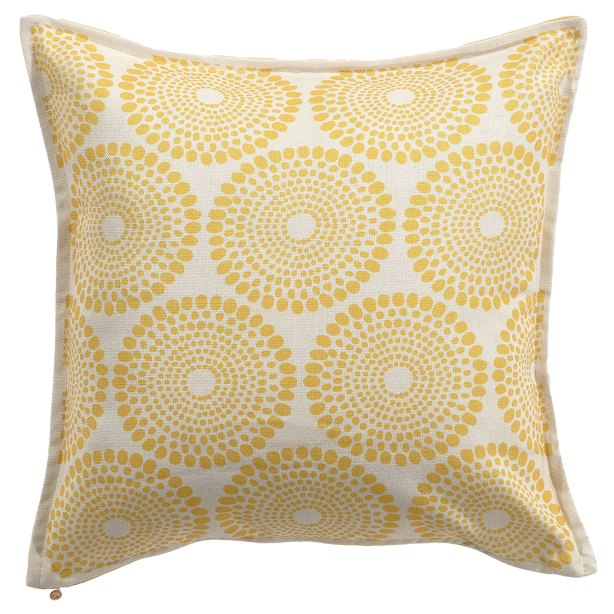 Yellow Outdoor Pillow, reverse back view
