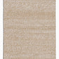 Full view of sand woven indoor outdoor rug in runner size
