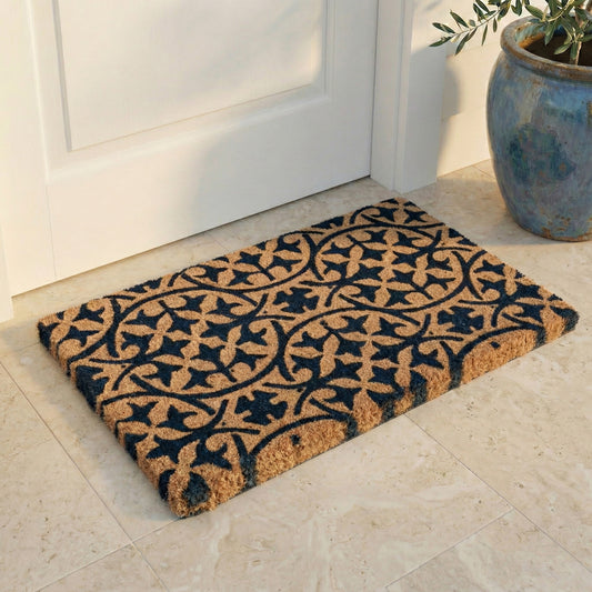 Blue Tile Doormat, flat product shot