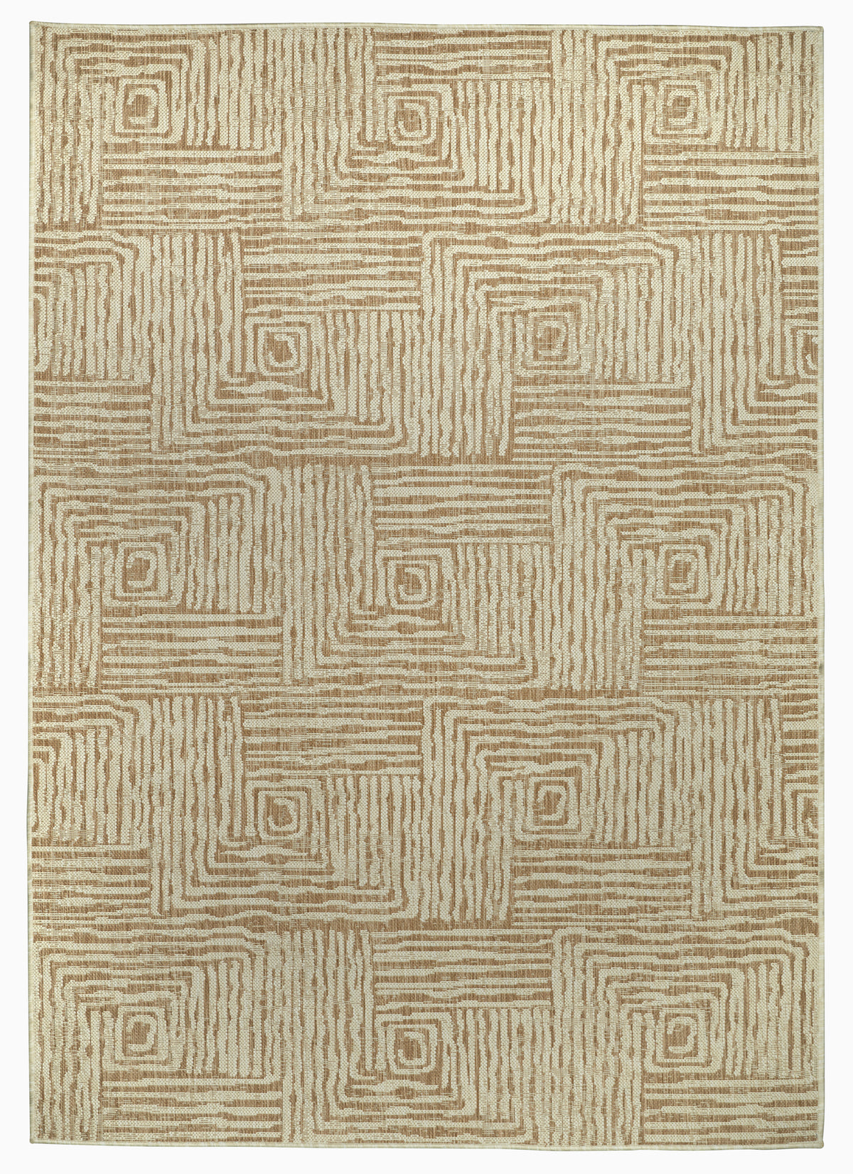 Beige Outdoor Rug, flat product shot of full pattern