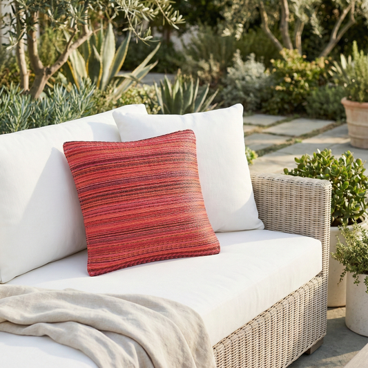 Sunset Outdoor Pillow, flat product shot