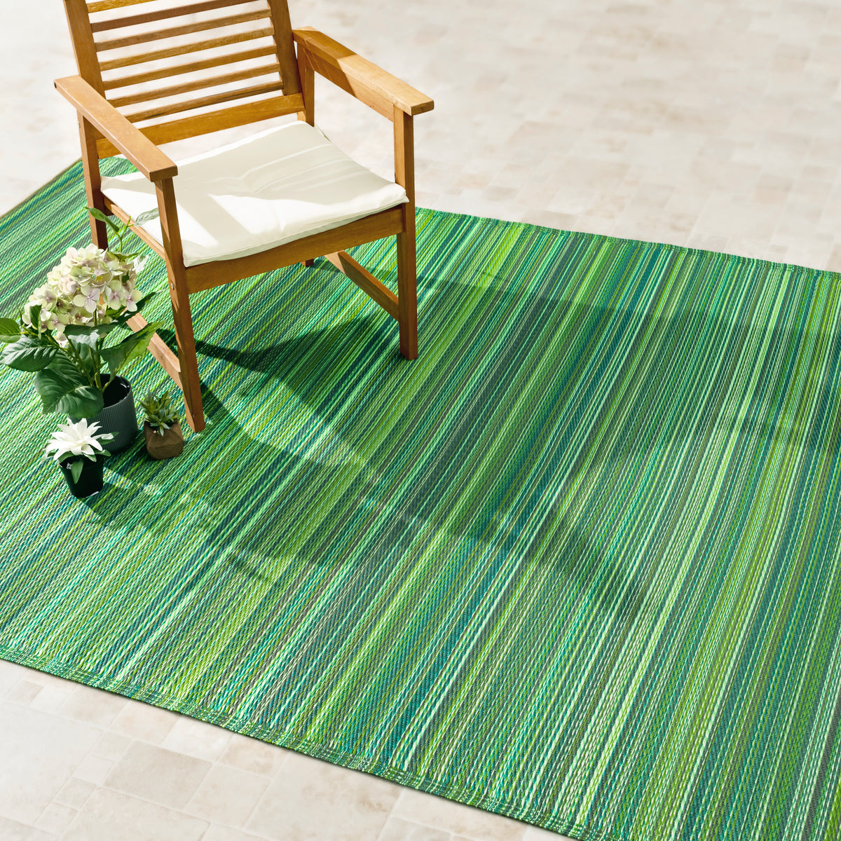 Turquoise Outdoor Rug, product view angle 33