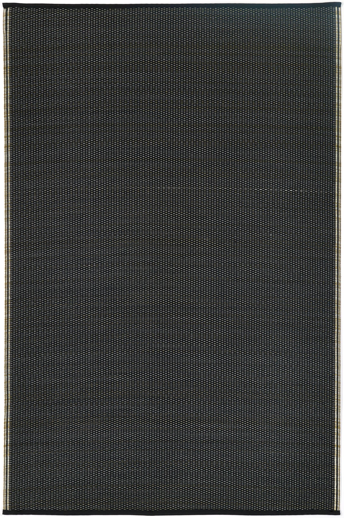 Turquoise Outdoor Rug, reverse flat product shot of full pattern, Sand Black tones