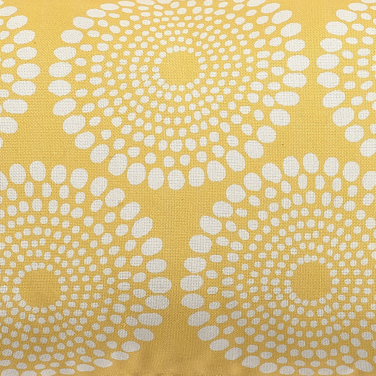Yellow Outdoor Pillow, texture close-up, alternate angle