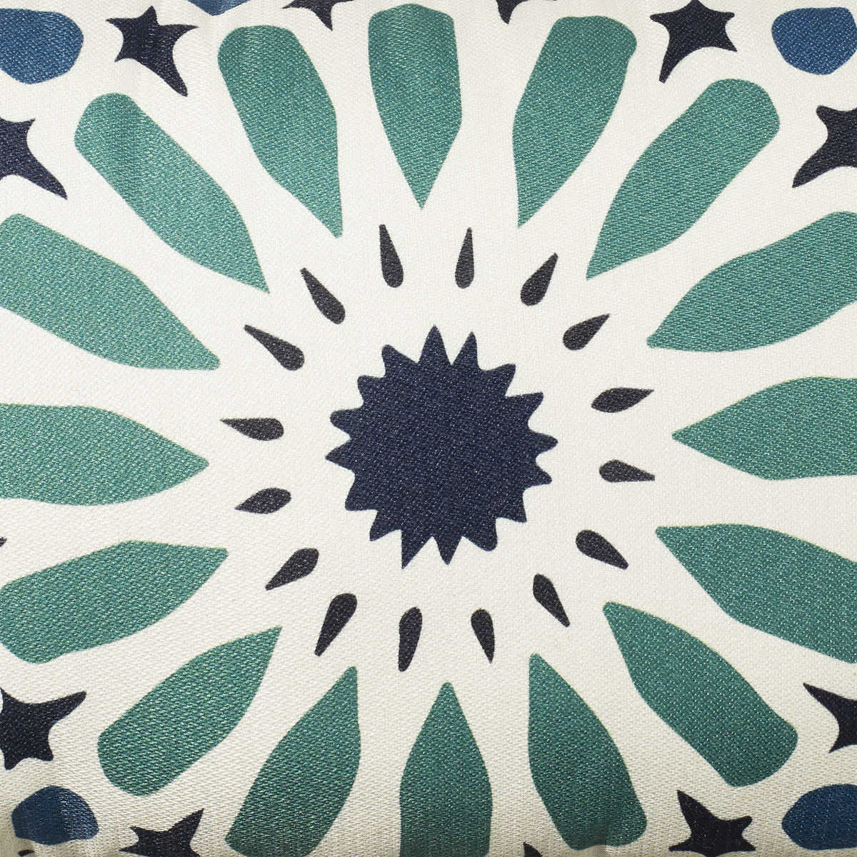 Multi Blue Outdoor Pillow, texture close-up, alternate angle