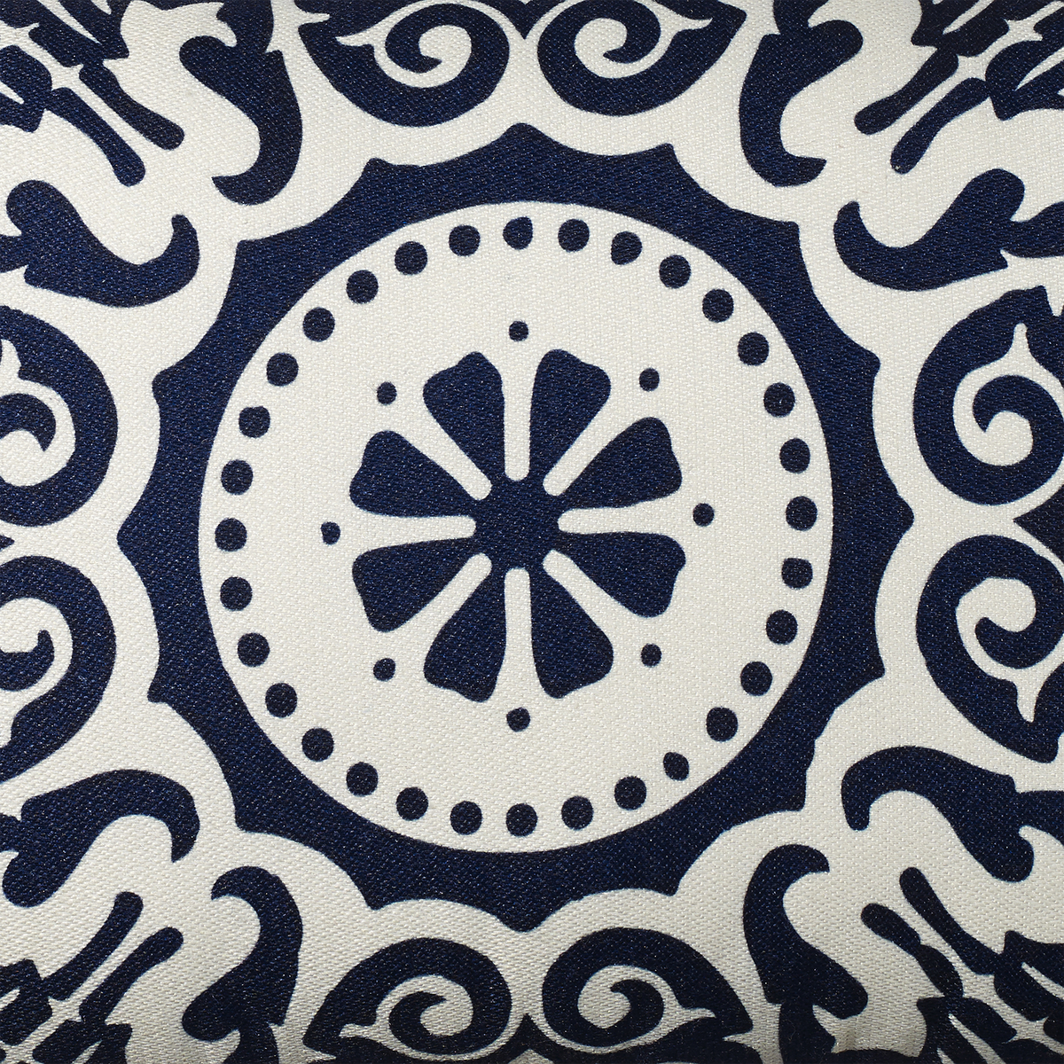 Natural & Black Outdoor Pillow, texture close-up, alternate angle